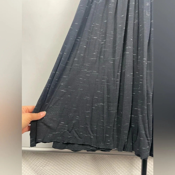 LNA Heathered Black Ribbed Halter Casual Fit & Flare Dress - Picture 9 of 9